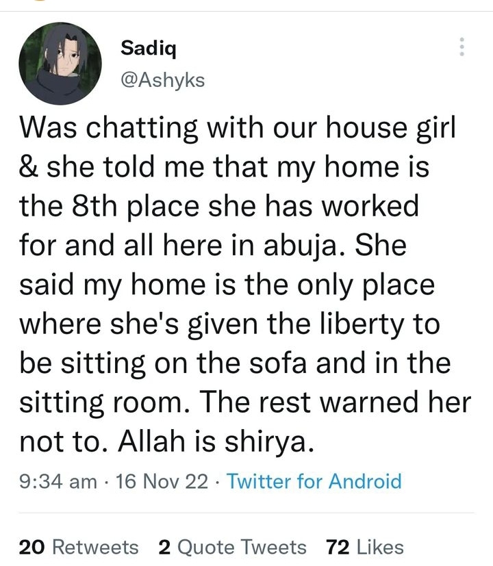 Whats your take on this one, are house helps allowed to sit on the couch?....
#settingboundaries
#houserules
#domesticworkers
#househelper
#caregiverslife
#youropinions 
#letsdiscuss