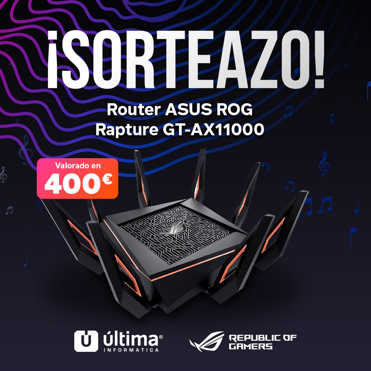 🚀¡SORTEAZO EXPRESS ROUTER GAMING!🚀 

🔥 Sigue a <a href="/Ultima_Oficial/">Última Informática</a> <a href="/ASUSROGES/">ROG España</a> 
⚡️Menciona 3 amigos
💬 Comenta PC por 1€
🔃 RT a este Tweet

🏆 Ganador sábado 19 a las 12:00 (hora canaria)

📋 Bases ultimainformatica.com/sorteos 
👉 +info nflu.me/ultimainformat…