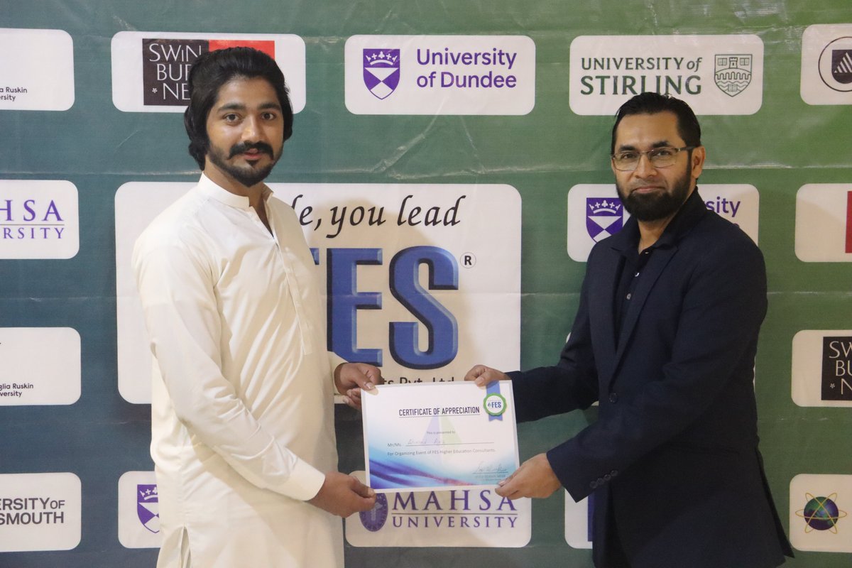 FESConsultants's tweet photo. Top Ambassadors of FES October Education Fair 2022 in Mardan.
We Guide You Lead
https://t.co/CSlKhqWlHE
#fes #studyabroad #Pakistan #studentvisa #highereducation #Mardan #hardwork #teamwork #unity #power #future #fesexpo #expo22 #ambassador #education #certificates #giveaways https://t.co/lMaJBXFBsl