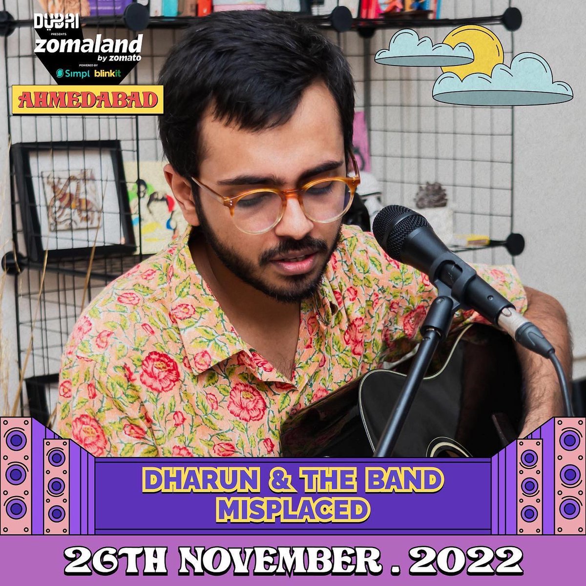 Joining the Saturday lineup in Ahmedabad, we’ve got <a href="/kasyapmusic/">KASYAP</a>, Shor and Dharun &amp; the Band Misplaced! 🎉

Explore the indie music scene with us &amp; meet your new favourite songs! ✨

Get your tickets from the link!🎟️
bit.ly/Zomaland2022

#Zomaland #Ahmedabad