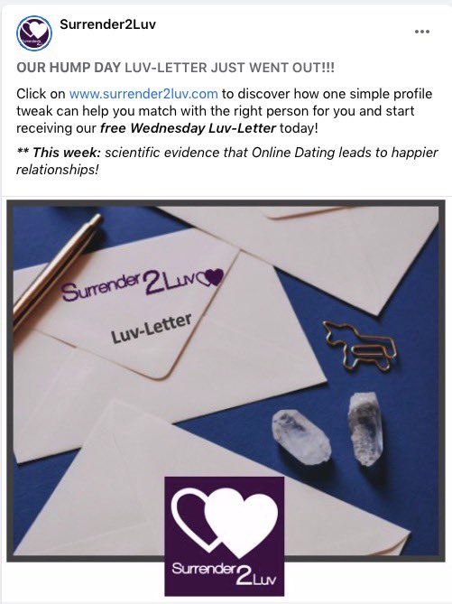 Surrender2Luv's tweet photo. https://t.co/whj5CI5VXN
#humpday #WednesdayMotivation #Wednesdayvibe #Wednesdayvibe #LoveLetters #love #luv #luvletter #datingtips #datingadvice #datingonline #deals #dealoftheday #surrender2luv https://t.co/k0RSKsYV7M