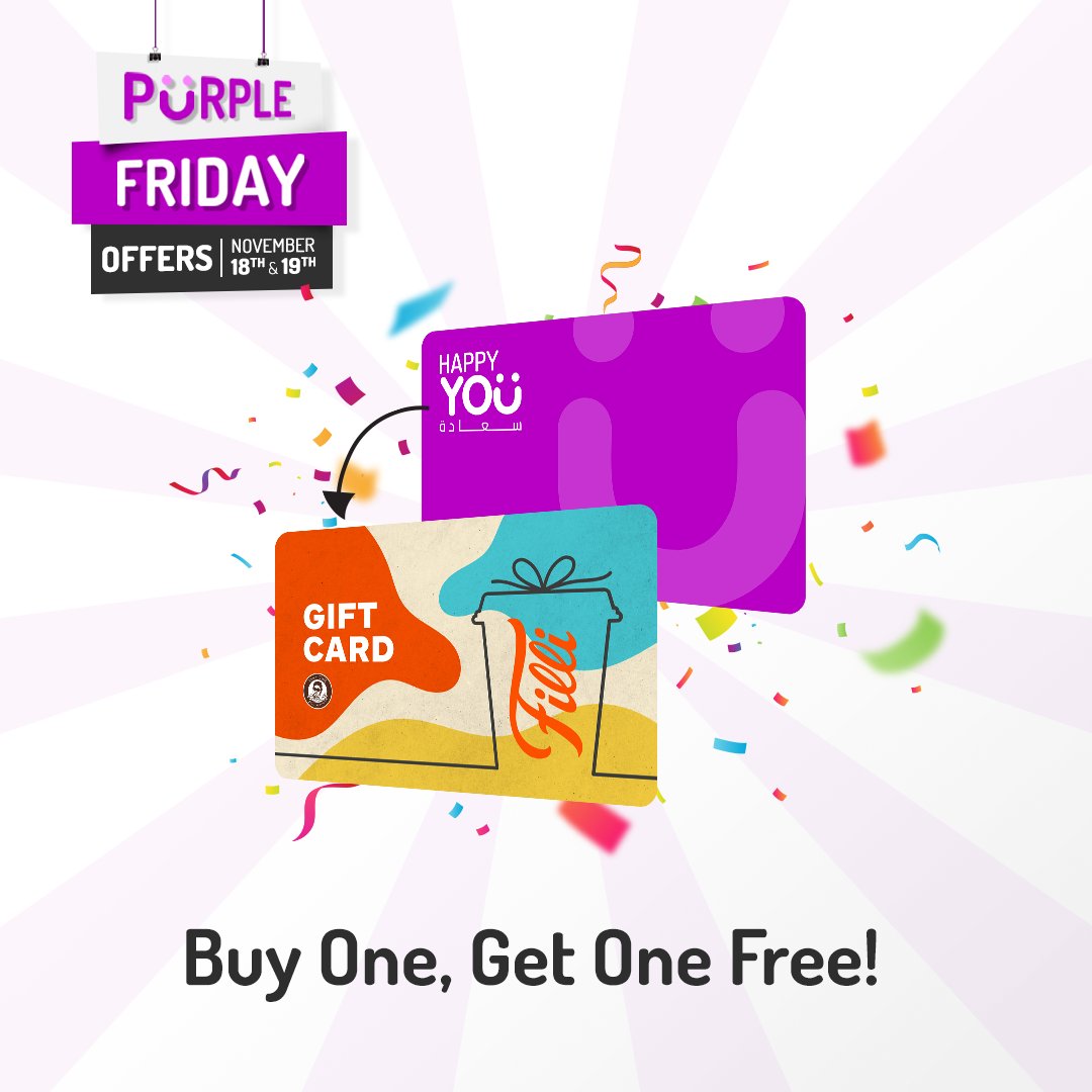 yougotgift's tweet photo. Delicious snacks and fun conversations from Filli Cafe!
Buy and redeem your HappyYOÜ Card during Purple Friday and enjoy a 'Buy One, Get One Free'
Deal on Filli's breakfast menu!
#deals #offers #purplefriday #fillicafe #happyyou #redeem #giftcards #fun https://t.co/eUI1DC7mZN