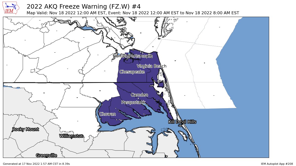 Williamsburg, VA, US on Twitter "November 17, 2022 at 0257AMAKQ