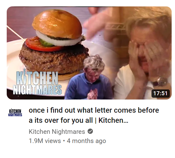 I completely forgot that the social media manager for Kitchen Nightmares has completely lost it.