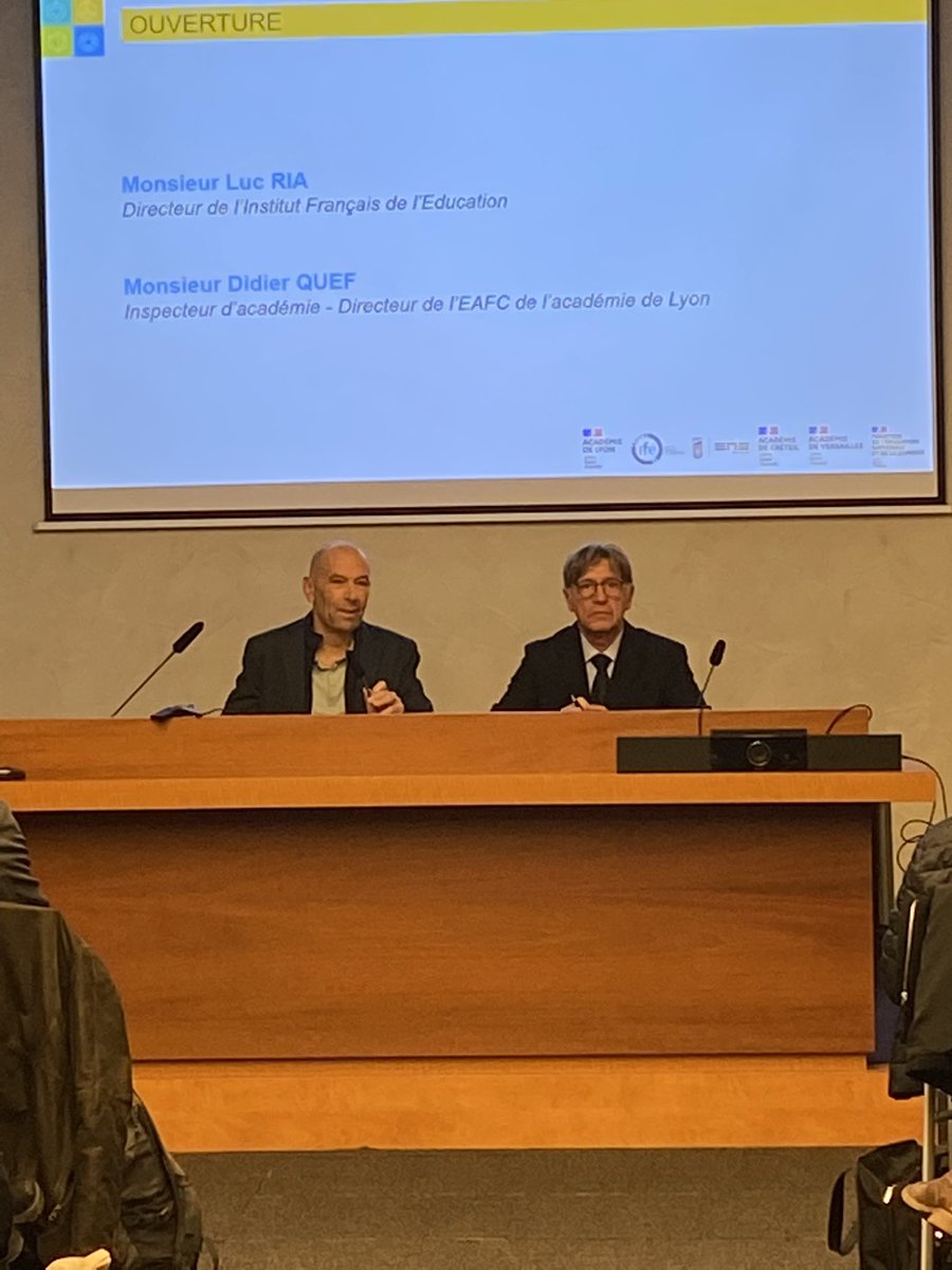IFÉ (@educife) on Twitter photo Ouverture de la journée séminaire terrains d’apprentissage #2022 par <a href="/RiaLuc1/">Ria Luc</a> #IFE et Didier Quef <a href="/academielyon/">Académie de Lyon</a> <a href="/BeaCellule/">Cellule BEA</a> Ouverture de la journée séminaire terrains d’apprentissage #2022 par <a href="/RiaLuc1/">Ria Luc</a> #IFE et Didier Quef <a href="/academielyon/">Académie de Lyon</a> <a href="/BeaCellule/">Cellule BEA</a>