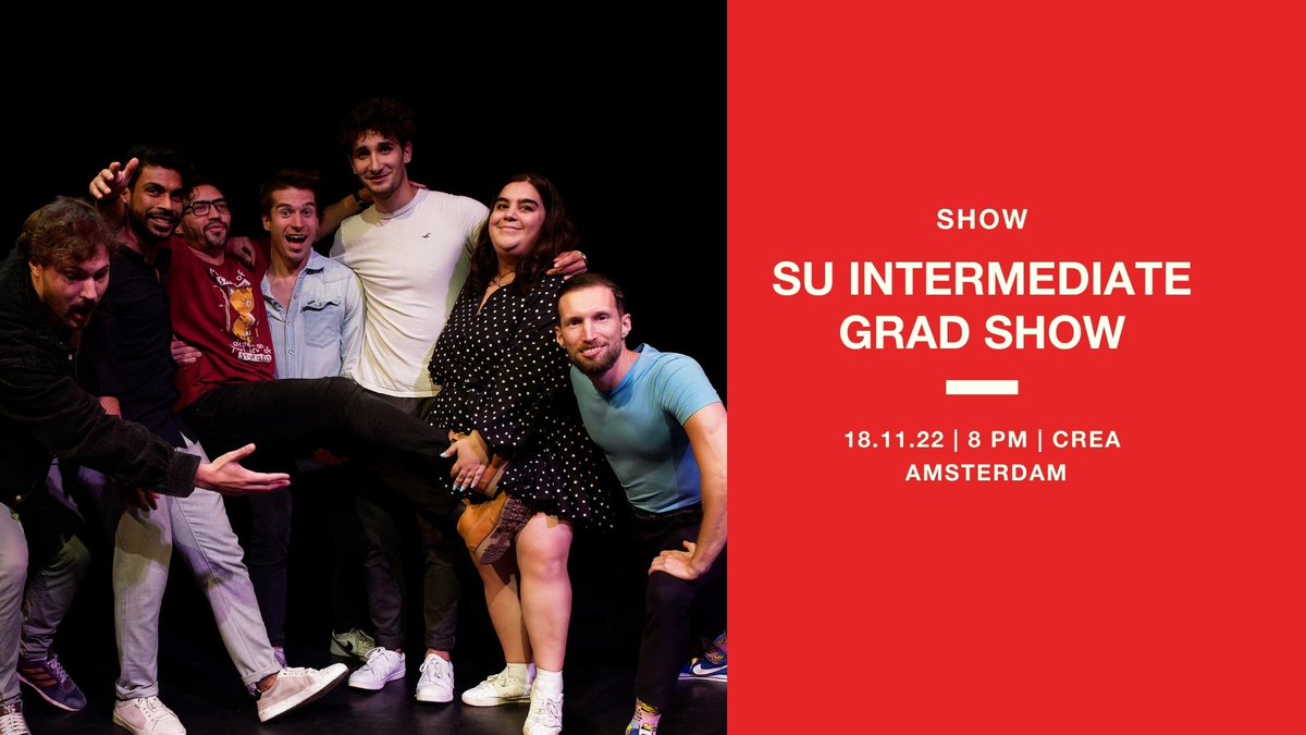 This coming Friday we have Stand-Up Intermediate Grad Show at 20:00. Some of our local comedians and former stand-up students serve up a second helping of Funny at Crea. Get your tickets before they sell out: easylaughs.nl/event-info/sho…