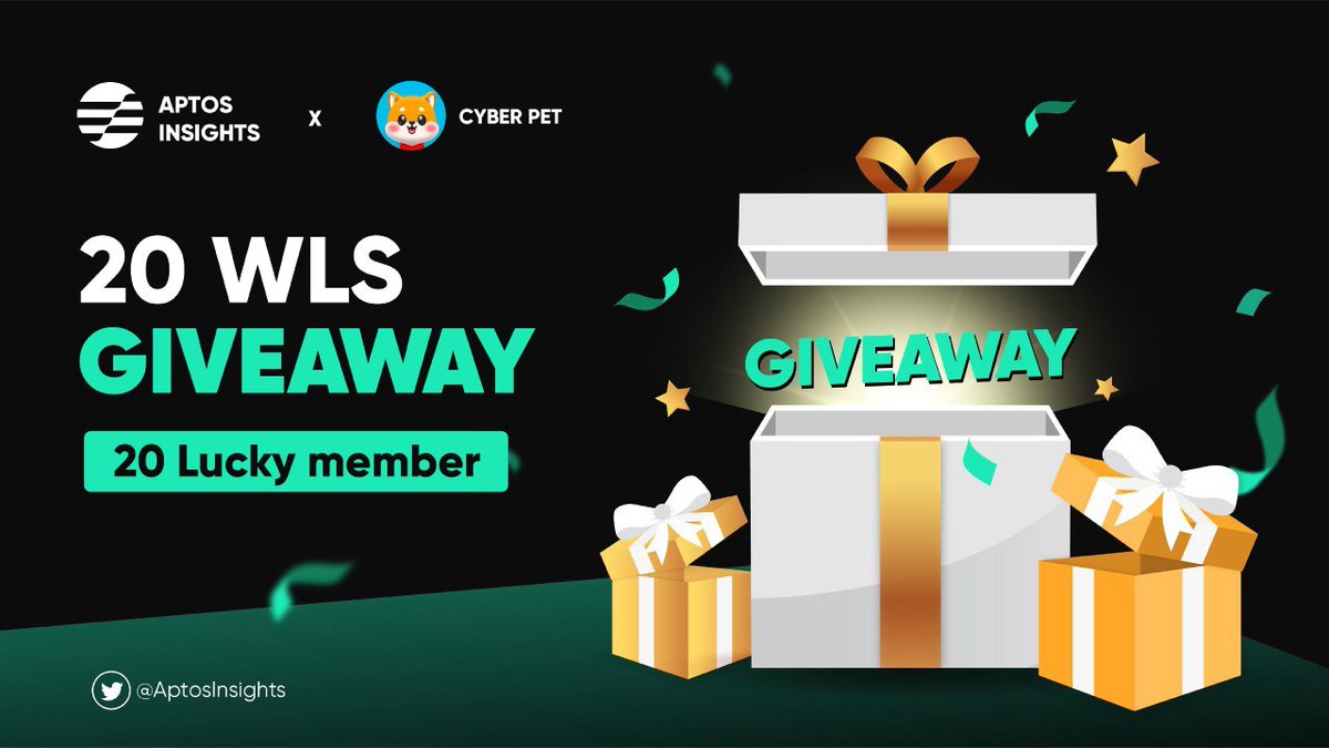 ☀️A GIVEAWAY EVENT SPONSORED BY <a href="/CyberPetAstop/">Cyber Pet | Aptos GameFi - IDO 5th DEC</a> - They are currently running game testnet &amp; Airdrop is confirmed 
 
We are giving away 20 WLs to 20 lucky winners 
 
To win👇 
1️⃣ Follow  <a href="/AptosInsights/">Aptos Insights 🌐🖤🤍</a> &amp; <a href="/CyberPetAstop/">Cyber Pet | Aptos GameFi - IDO 5th DEC</a> 
2️⃣ Like &amp; Retweet this tweet 
3️⃣ Tag 3 friends 
#AptosGameFi