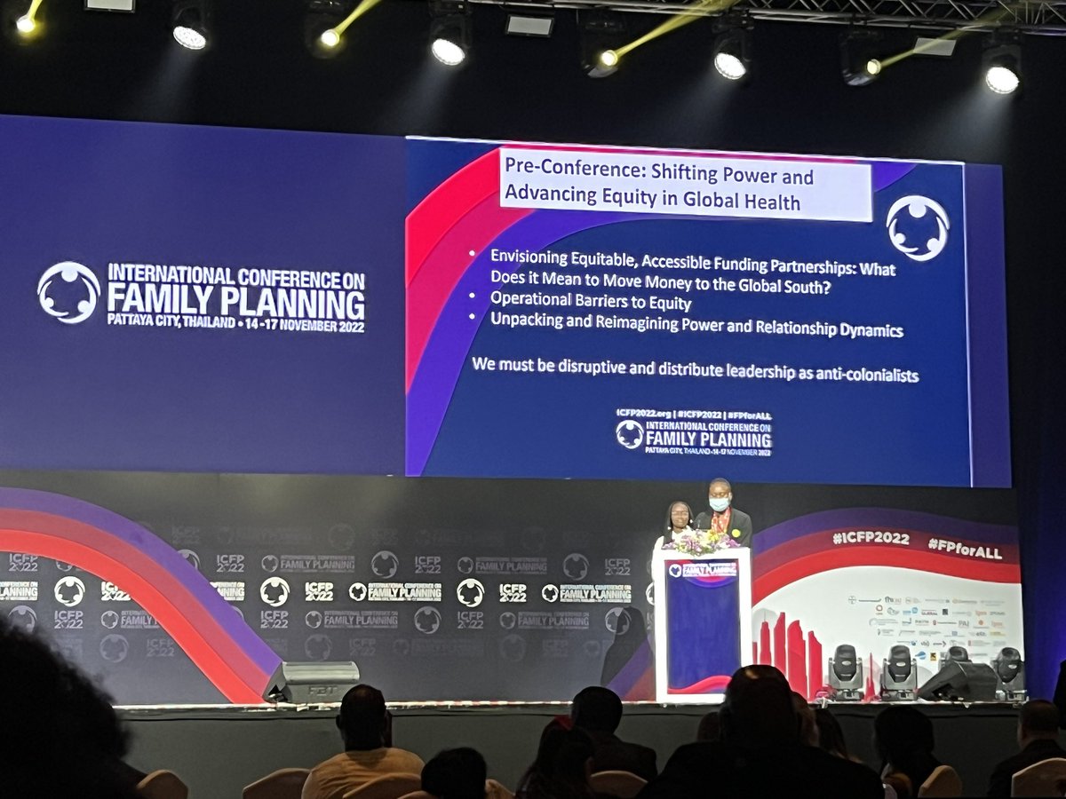 “We must be disruptive &amp; distribute leadership as anti-colonialists.” @ICFP2022 hosted a tough but honest power shifting pre-conference, ensuring continued discussion throughout #ICFP2022. These convos (&amp; action!) must cont. to take precedence when our community comes together.