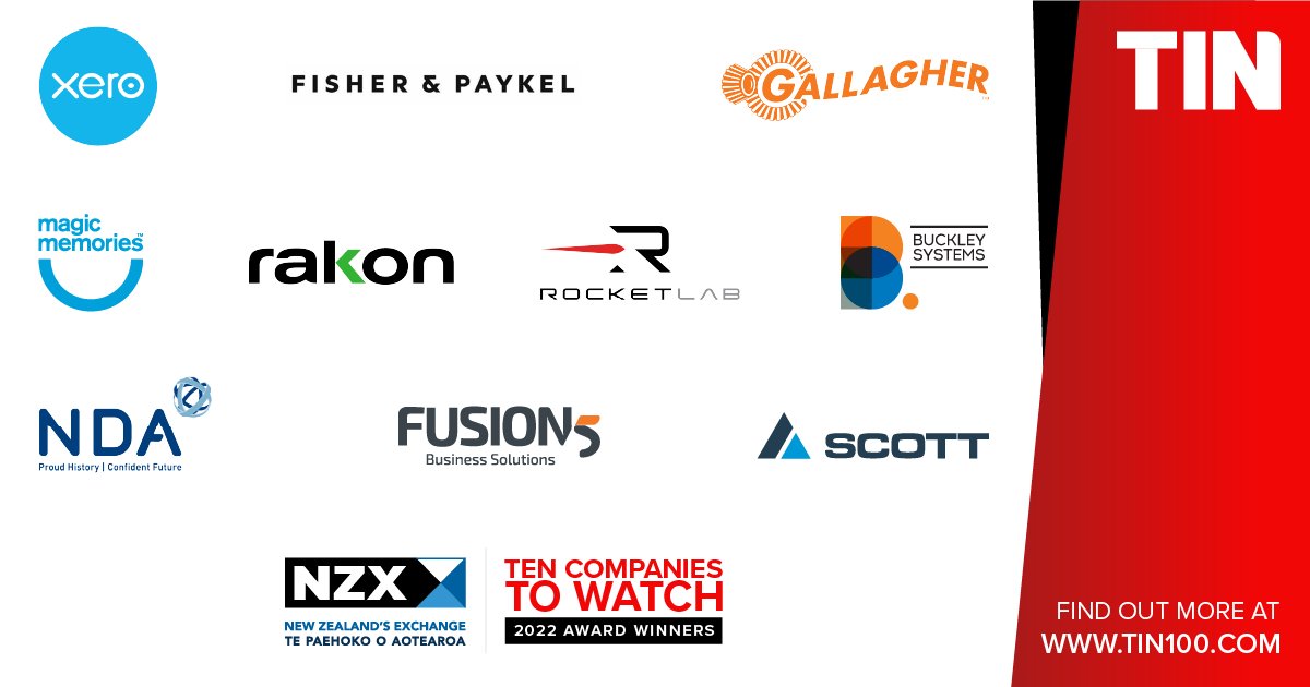 TINetwork (@tin100_nz) on Twitter photo Congratulations to the 2022 <a href="/NZXGroup/">NZX</a> Ten Companies to Watch: <a href="/Xero/">Xero</a>, <a href="/FisherPaykelNZ/">Fisher Paykel NZ</a>, Gallagher Group, <a href="/MagicMemoriesUS/">Magic Memories</a>, <a href="/rakonltd/">Rakon</a>, <a href="/RocketLab/">Rocket Lab</a>, Buckley Systems, NDA Group, <a href="/Fusion5_F5/">Fusion5</a>, and <a href="/scottautomation/">SCOTT</a>. Learn more - tin100.nz/3g7jaW1 Congratulations to the 2022 <a href="/NZXGroup/">NZX</a> Ten Companies to Watch: <a href="/Xero/">Xero</a>, <a href="/FisherPaykelNZ/">Fisher Paykel NZ</a>, Gallagher Group, <a href="/MagicMemoriesUS/">Magic Memories</a>, <a href="/rakonltd/">Rakon</a>, <a href="/RocketLab/">Rocket Lab</a>, Buckley Systems, NDA Group, <a href="/Fusion5_F5/">Fusion5</a>, and <a href="/scottautomation/">SCOTT</a>. Learn more - tin100.nz/3g7jaW1