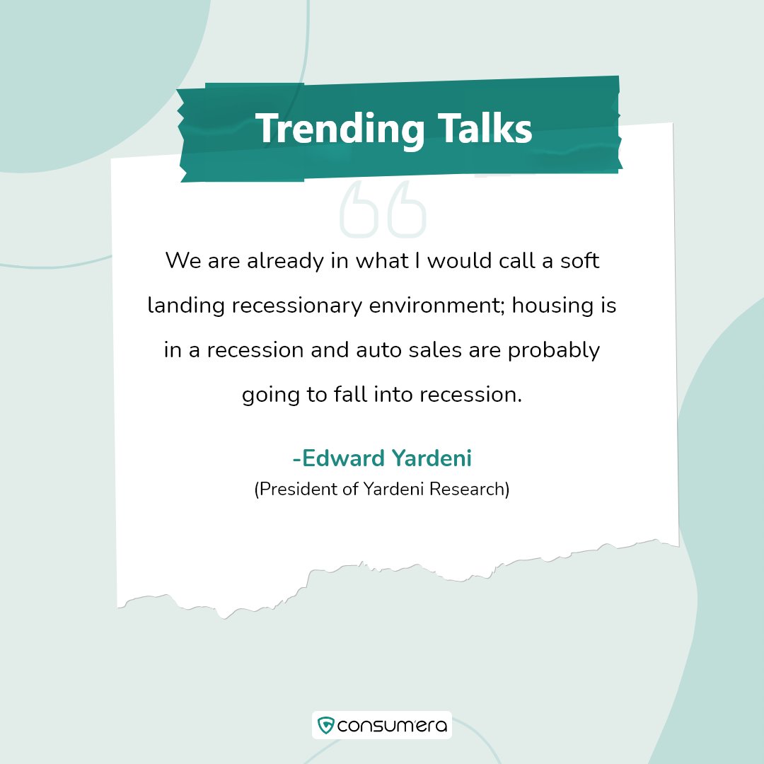 consumeradotcom's tweet photo. He also mentioned that the consumer has a lot of excess savings, and even capital spending may hold up reasonably well. "I do not think we are going to get a hard landing or recession," he said.
#consumera #recession #money #capital #cryptocurrencytrading #finance https://t.co/TqjkY0RXpr