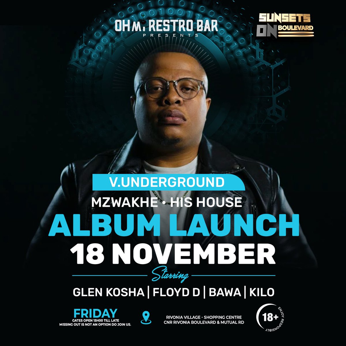 THEEDjFloyd's tweet photo. @VundergroundUTR album launch tomorrow @OHmiRestroBar #sunsentsonboulevard https://t.co/SD8oOTVRhz