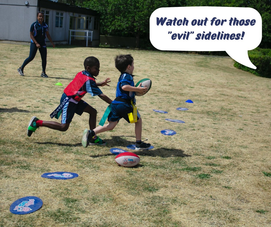 RugbytotIreland's tweet photo. "Watch out for those 'evil' side-lines!!" ππββοΈ
#RugbytotsIreland #Rugbytots #Sport #IrishRugby #PlayProgramme #Toddlers https://t.co/3OJGka0yRA