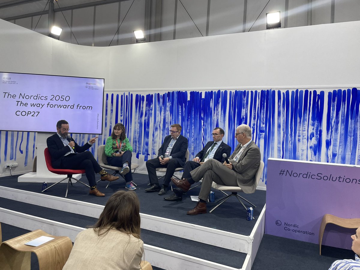 #NordicTalks @COP27P The Nordics 2050- the way forward is climate smart, just and sustainably financed. @EspenBarthEide @MatildeAngeltv Markku Ollikainen @helsinkiuni Hans Bruyninckx and @AJamholt #nordicsolutions #nrpol