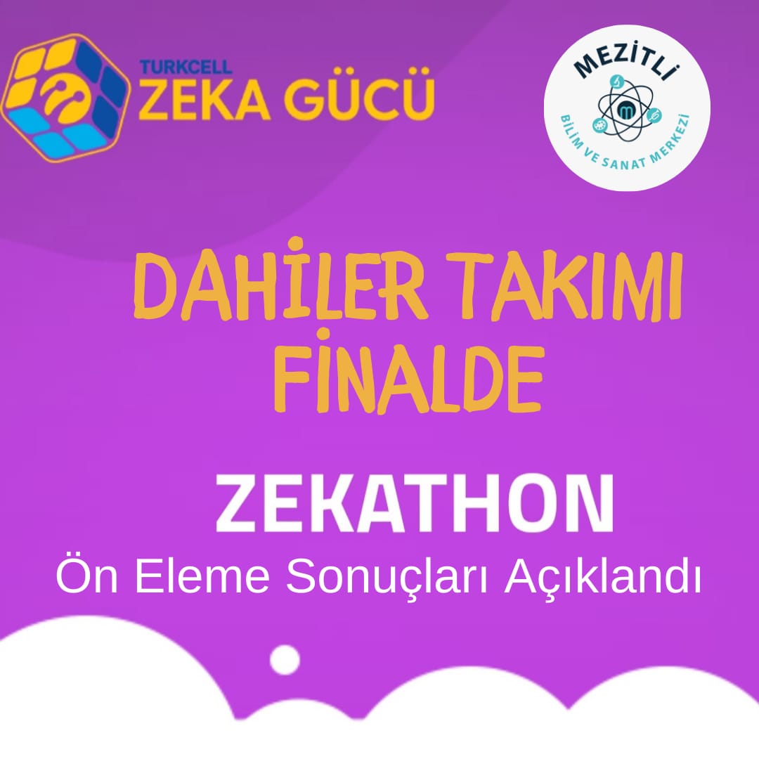MezitliBilsem's tweet photo. Turkcell Zeka Gücü Zekathon yarışması ön eleme sonuçları açıklandı.

163 proje başvurusundan 30 takım projesi ön elemeyi geçmiştir.

Merkezimize ait "DAHİLER" takımı finale kalan 30 takımdan biri olmuştur.
@tcmeb @MersinMEM @MezitliMEM @MezitliBilsem https://t.co/dnIJCAkXEG