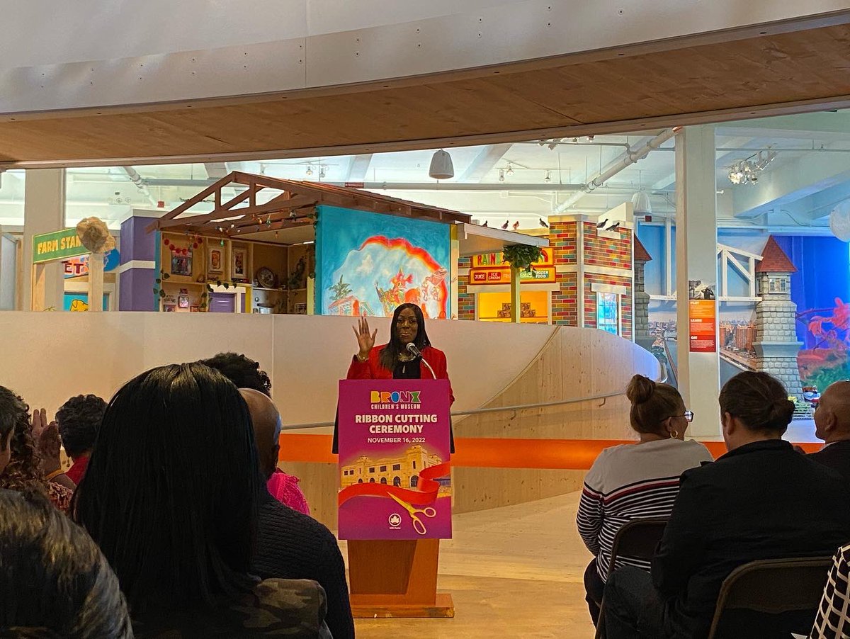 BPGibson2025's tweet photo. The official ribbon cutting of the first ever Bronx Children’s Museum is transformative and an important investment in our children and families. The intersection of arts, culture and education for our children is necessary for their development. Congratulations to All. https://t.co/29w2YXm1r7