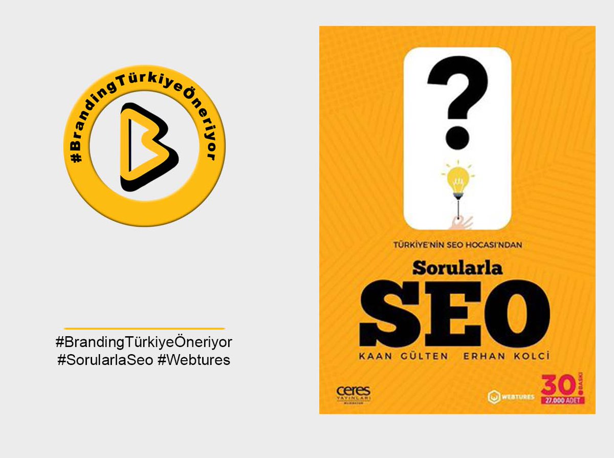 plazaenteli's tweet photo. Sorularla Seo – Kaan Gülten / Erhan Kolci - @brandingtrcom
▶ https://t.co/3EwPU7TQ4v
#BrandingTürkiye #Haberler #BrandingTürkiyeÖneriyor #SorularlaSeo #CeresYayınları #KaanGülten #Webtures #GirişimciKafası #Seo #DijitalPazarlama #DijitalMarkalaşma #Kitap #Book #SeoHocası https://t.co/7Ow2J5RNf6