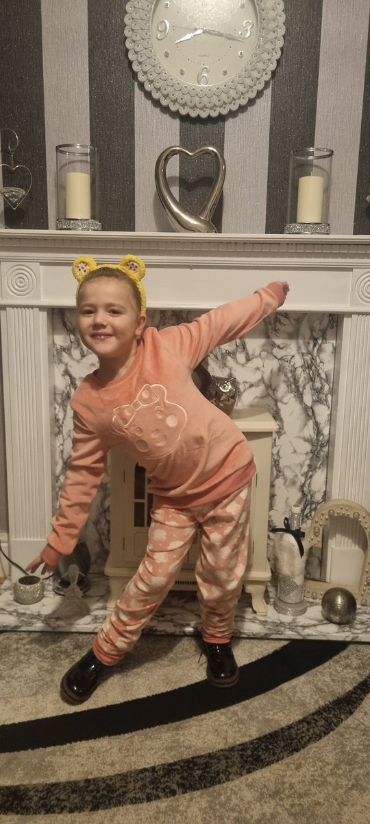Debward86's tweet photo. Millie is supporting #ChildrenInNeed early this year with year 1 @Yenton_Primary 
#blush #pudsey https://t.co/R7lgVeilYL
