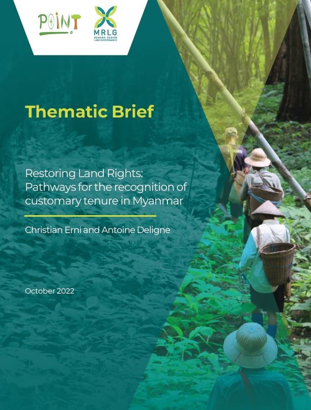 New publication! "Restoring Land Rights: Pathways for the recognition of #customarytenure in Myanmar" is now online at bit.ly/3hLcihn 
#customaryrights  #landgovernance