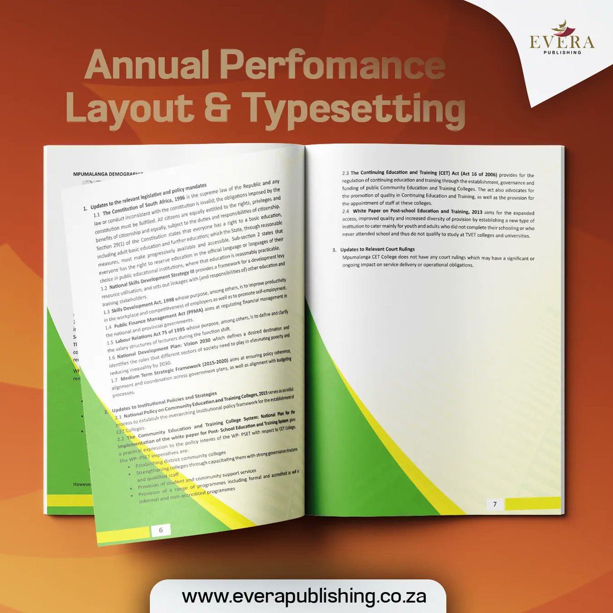 EveraPublishing's tweet photo. We are here to assist with all your company documents needs so you can focus on what you do best. Whether its annual reports, perfomance plans or newsletters, we can handle the whole process from copy editing, design to print.

Get in touch on evera@everapublishing.co.za https://t.co/EAIAcgV5lD