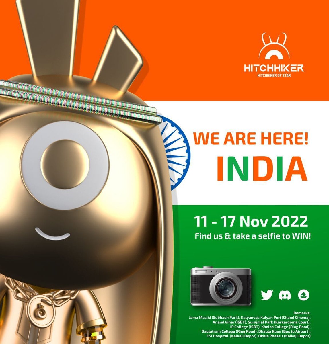 manubotisubbar1's tweet photo. @#HyperNFTpro
#HyperNFT 
#HOSGiveaway 
#HOSTravel 
#NFTGiveaway 
#NFTs iam happy to here bill board new delhi travell from Andhra pradesh to new Delhi
Iam willing to get give away rewards from hos travels mathana https://t.co/svFJVUaws6
