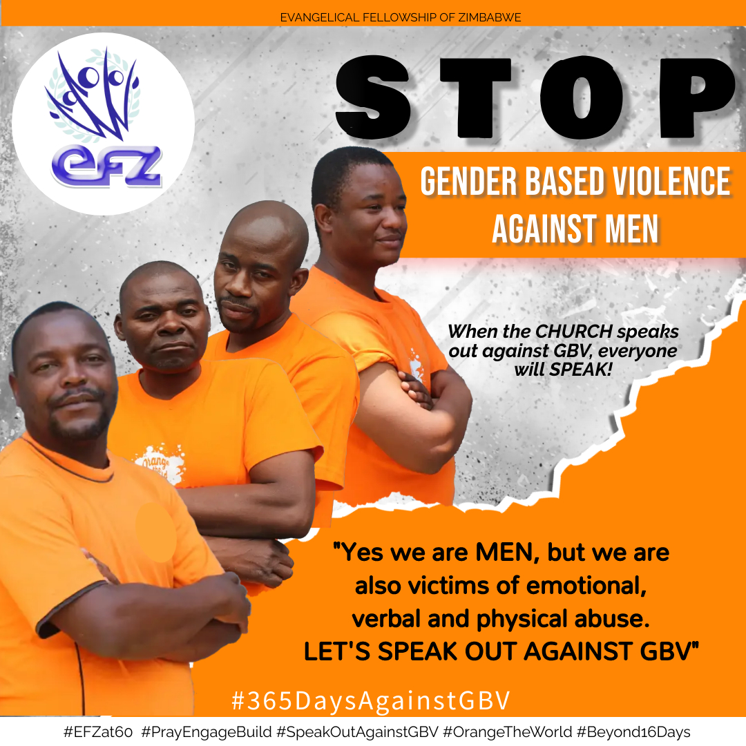 IS THE SOCIETY READY FOR THIS CONVERSATION? Men are also victims of #GenderBasedViolence. Share your thoughts or experiences in the comment section. #EFZat60 #PrayEngageBuild #MenAsVictimsOfGBV #StopGBV #OrangeTheWorld #365DaysAgainstGBV #BEYOND16DaysOfActivism