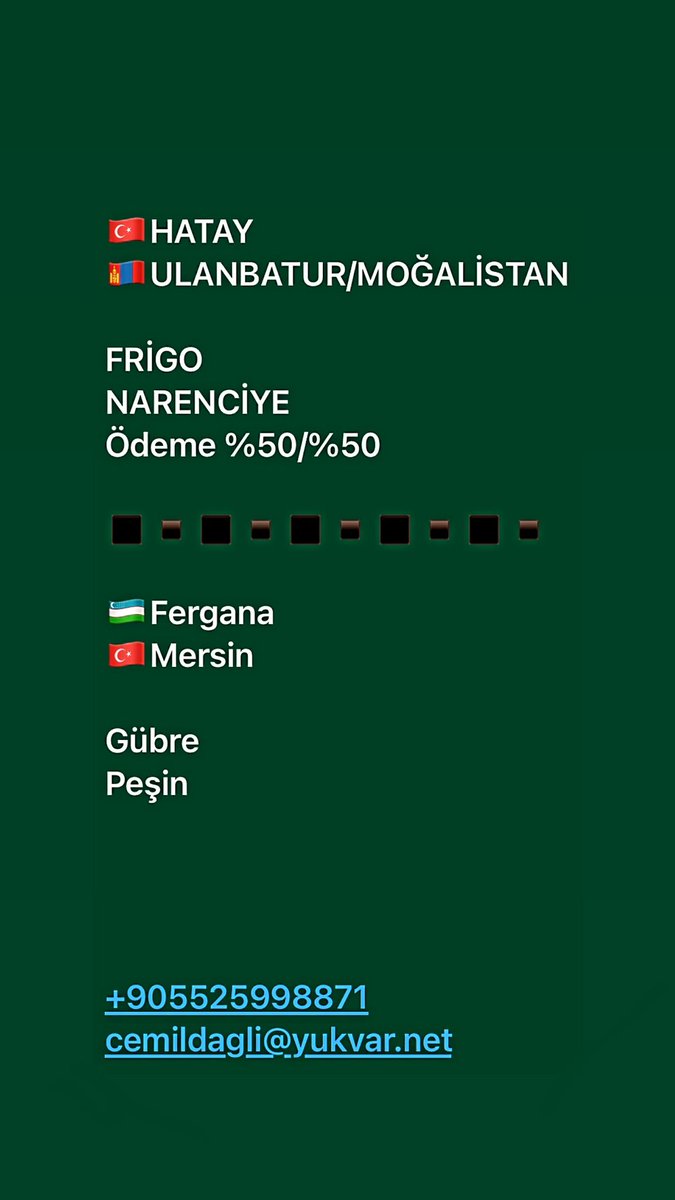 🇹🇷HATAY
🇲🇳ULANBATUR/MOĞALİSTAN

🇺🇿Fergana
🇹🇷Mersin

+905525998871
cemildagli@yukvar.net

#yukvar #uluslararasıtaşımacılık  #uluslararasınakliyat 
#transport  
#logistic 
#lojistik 

#türkiye🇹🇷
#özbekistan 🇺🇿
#sırbistan🇷🇸
#almanya🇩🇪
#fransa🇨🇵
#hollanda🇳🇱
#italya🇮🇹
#portekiz🇵🇹