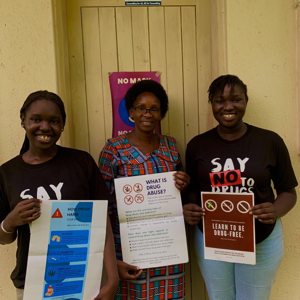 mistaken_genz's tweet photo. Earlier this week,we had an enlightening interaction with our partners @UCUCounseling. We urge all students to take advantage of the services and support they offer.
You don’t have to fight alone!
(Find them at the building right before Allan Galpin clinic)
#beahero #bedrugzero https://t.co/levFxGDnFJ
