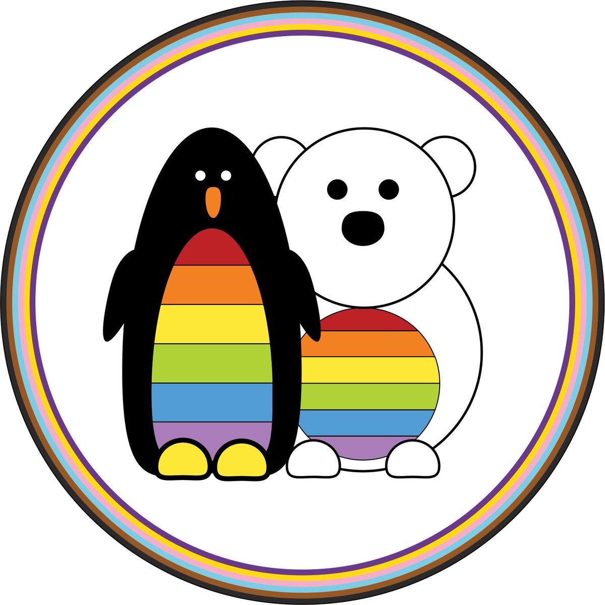 Here, help yourselves to these #PolarPride logos (designed by @Antonarctica) to decorate your profiles, desktops, banners, cakes, etc! Tomorrow is #PolarPrideDay!!