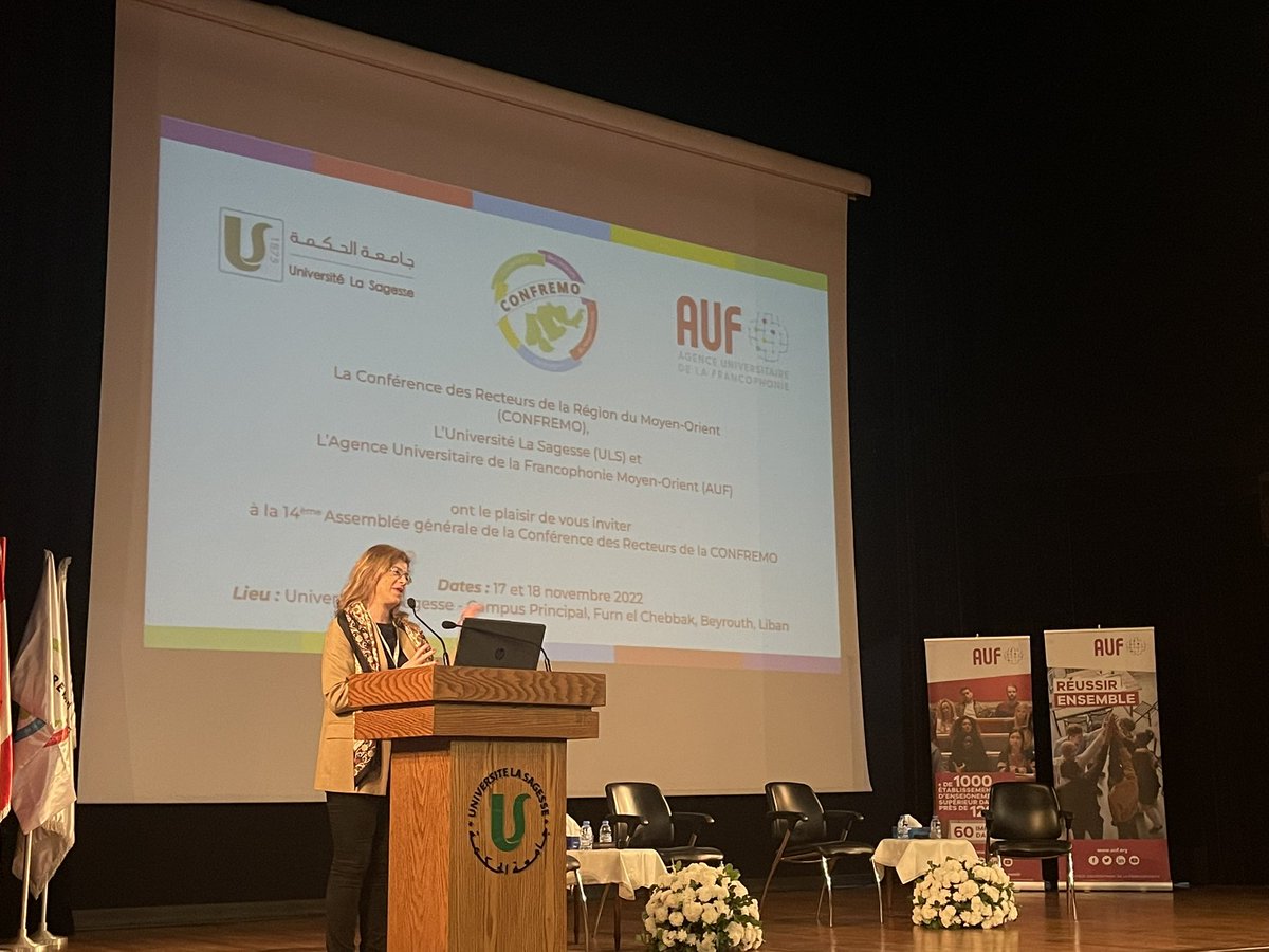 AUF_MoyenO's tweet photo. #EnDirect de @ulasagesse : Présentation des travaux des commissions thématiques de la #CONFREMO
@uAntonine @USJLiban @ufe_egypt @BeirutArabUni
#gouvernance #Numérique #internationalisation #accréditation #partenariat #recherche #structuration https://t.co/m1jJLC4FWS