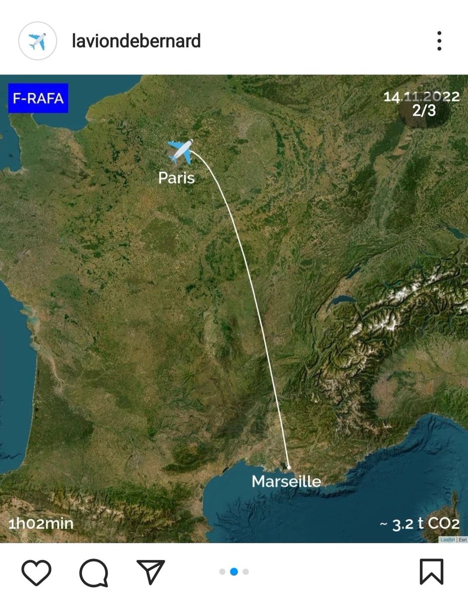 Selon @laviondebernard, Élisabeth Borne s'est rendue lundi à Marseille pour signer un protocole sur la planification écologique. L'aller retour depuis Paris aurait été fait en jet privé. Le soir même, elle était à BFM pour l'émission sur le climat '2050, ouvrons les yeux'.