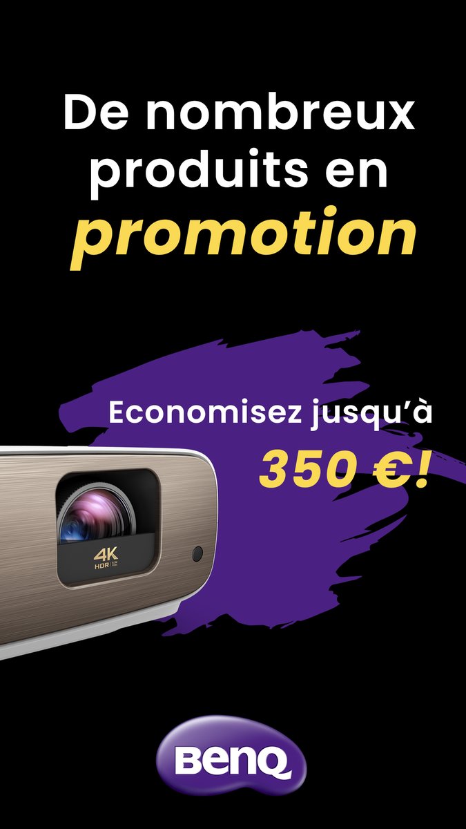 BenqFrance's tweet photo. 🔜Black Friday⚠️

C'est bientôt le #BlackFriday ! Profitez de nos #offres dès demain sur de nombreux produits !🤩

Vous ne savez pas quel #vidéoprojecteur choisir ?🤔
#BenQ vous guide👉 https://t.co/AtDerUjtRI

#videoprojector #benq https://t.co/ZmijQDYRrm