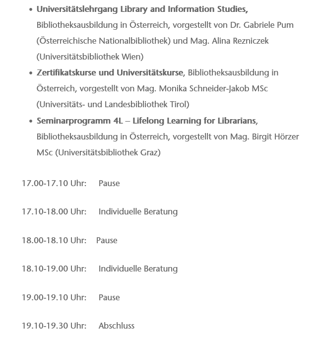 FID_BBI's tweet photo. #DigitalesDatenmanagement, #Bibliotheksinformatik, #Informationsmanagement ... es gibt so viele spannende berufsbegleitende Weiterbildungsangebote! Die Virtuelle Bildungsmesse am 13.1.2023 ist der beste Weg alle kennen zu lernen!
https://t.co/lkYX8Ho8qs https://t.co/XMsa3cVZcv
