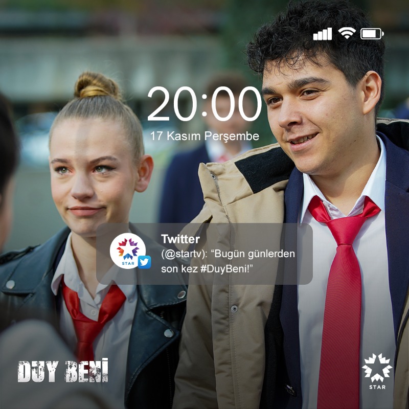startv's tweet photo. Bugün günlerden son kez #DuyBeni! Final bölümü bu akşam 20.00'de Star'da! @diziduybeni