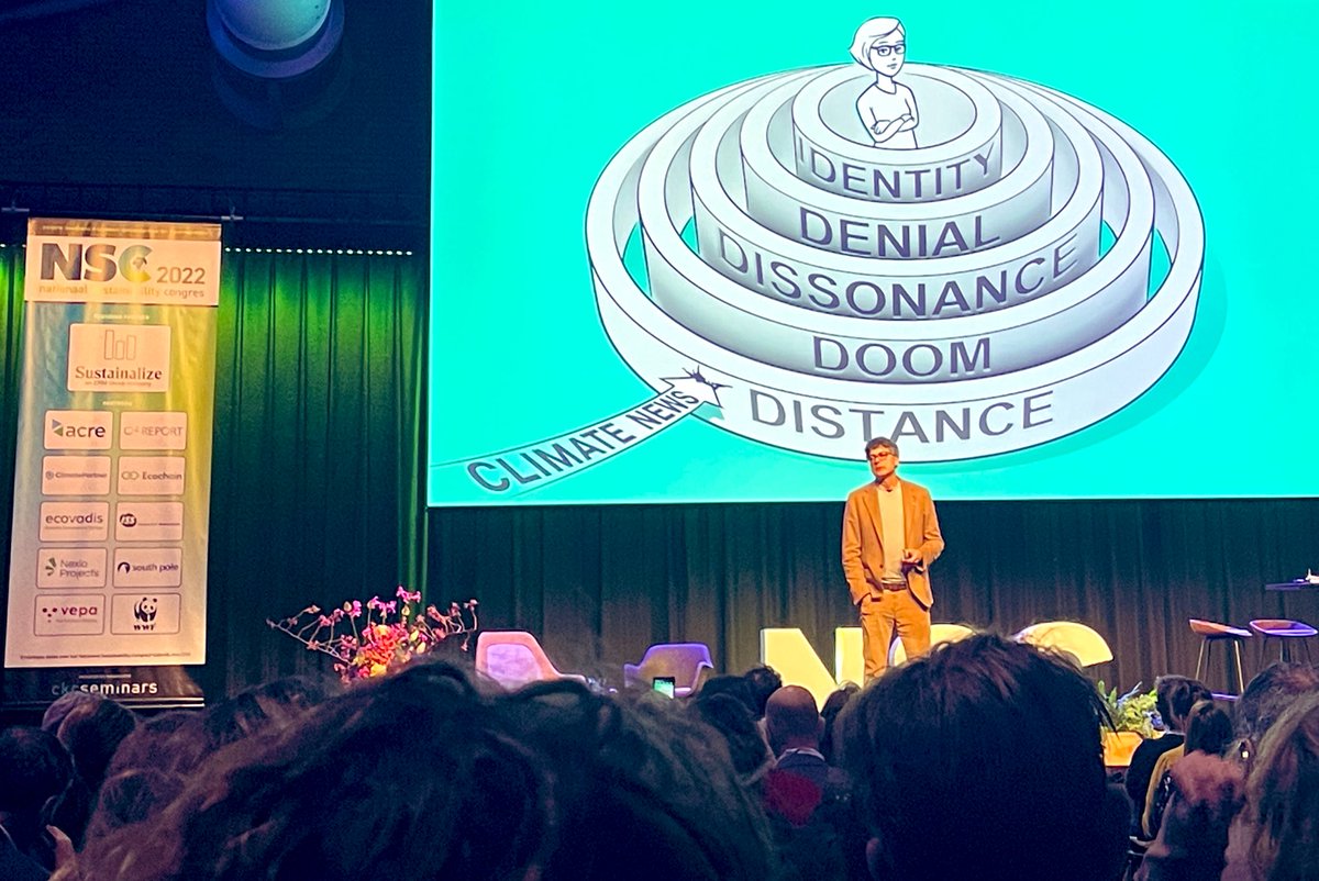De 5 barrières waardoor de urgentie  over de klimaatcrisis niet altijd leidt tot actie en wat je er aan kan doen. Interessante bijdrage van <a href="/estoknes/">estoknes</a> <a href="/HandelshoyskBI/">Handelshøyskolen BI</a> op #nsc2023 <a href="/ckcseminars/">CKC Seminars</a> in Den Bosch #Sustainability