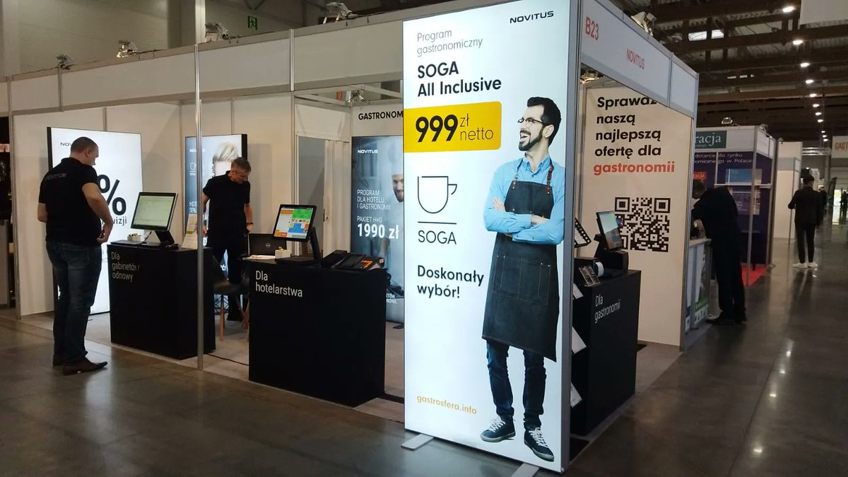 COMPSA_official's tweet photo. 🔈Novitus jest na 29. Międzynarodowych Targach Wyposażenia Hoteli i Gastronomii HORECA® oraz 20. Targach Artykułów Spożywczych i Napojów dla Gastronomii GASTROFOOD®.
👉 Zapraszamy na stoisko B23!
#kasy #kasyonline #kasyfiskalne #HoReCa https://t.co/21Hxj8INOv