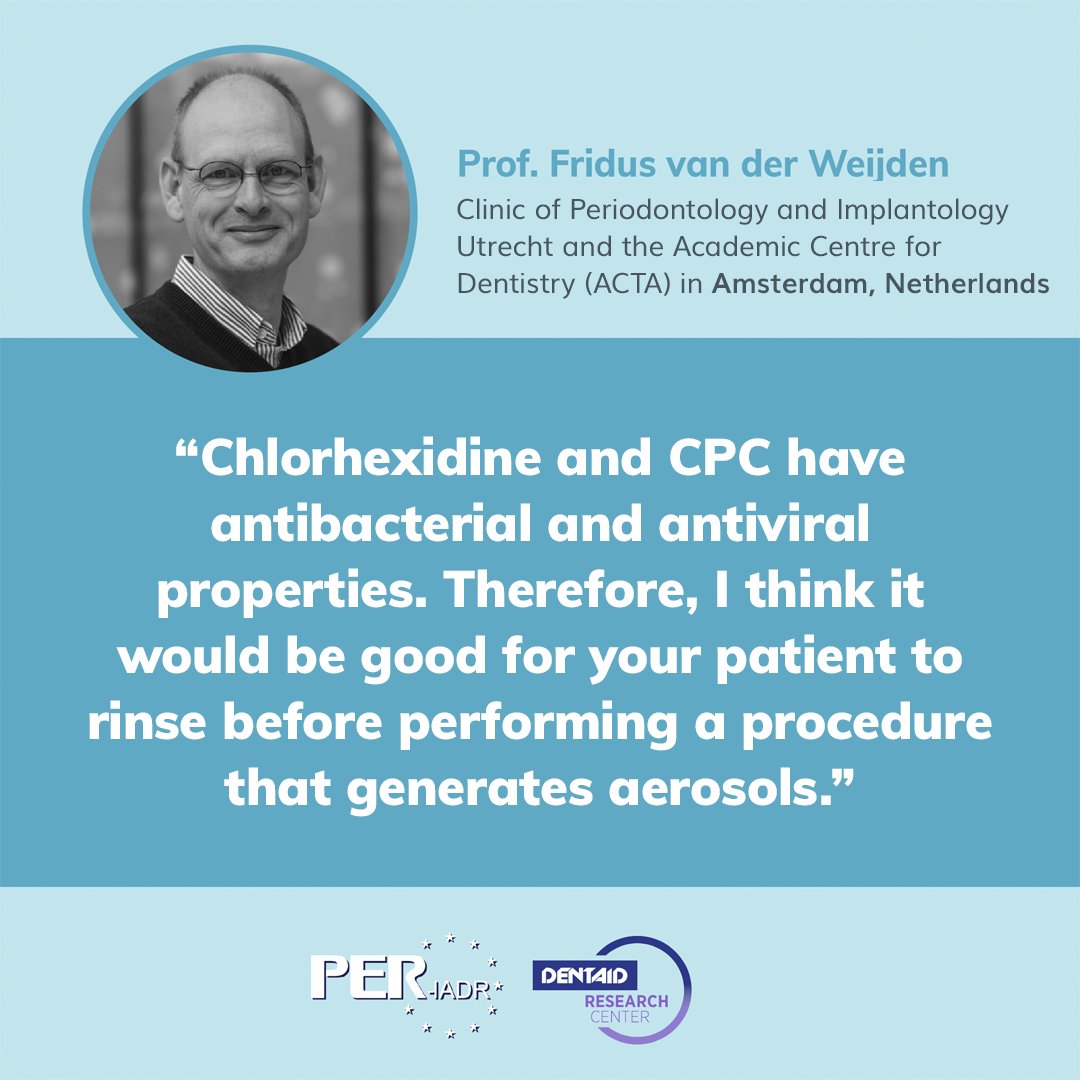 dentaid's tweet image. Does rinsing help prevent the spread of infections? 
Professor Fridus van der Weijden spoke at the PER-IADR 2022 conference about the risks of infection in the dental practice, what measures work and the importance of using mouthwashes. Learn more here:

ow.ly/9kaU50LtQES