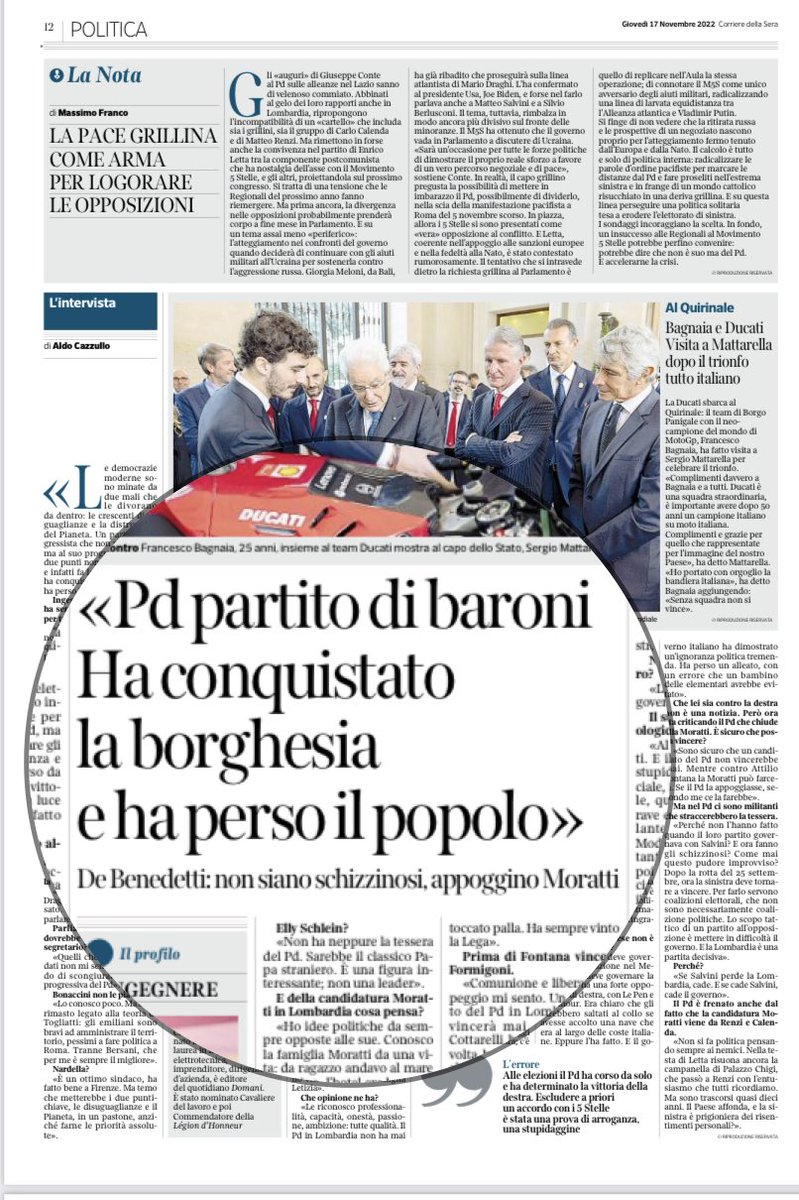 scanagatti's tweet photo. LA FANTASIA AL POTERE
In sintesi, per riconquistare il consenso dei ceti popolari, come primo passo il Pd dovrebbe candidare una campionessa della borghesia milanese. 
#primarie https://t.co/GBudrJtmbm
