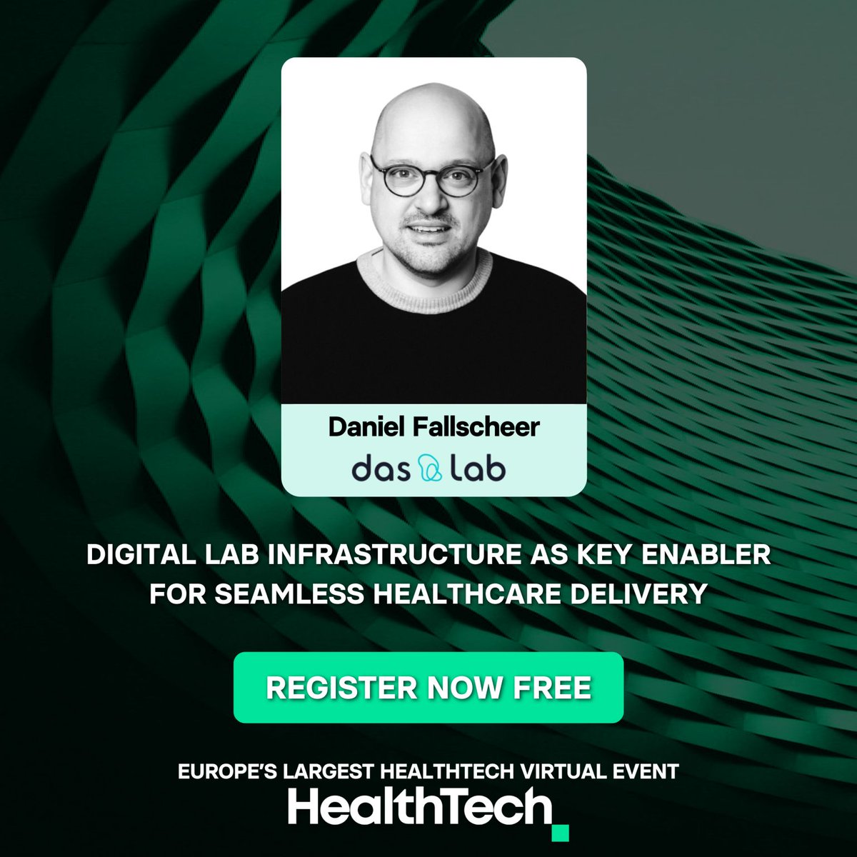 daslab_health's tweet photo. Meet our CEO Dr. Daniel Fallscheer at #healthtechfestival2022 on December 5. Daniel will give some insights into "Digital Lab Infrastructure as Key Enabler for Seamless Healthcare Delivery".
👉🏽 Check in virtually and apply here: https://t.co/wXFHqB7cZZ
#healthtech #DasLab https://t.co/Qkj0PAQ6HY