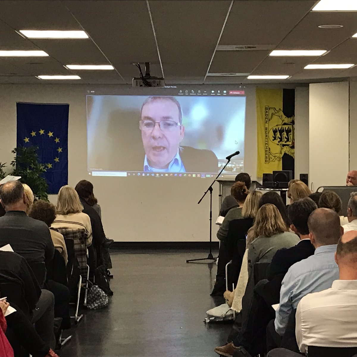 NETINVET's tweet photo. Mr Michael Horgan, Policy officer at @DGEmployment of the @EU_Commission speaking about the policy for Education and training at EU level. Thanks for connecting and answering qüestions from the #NETINVETForum audience!! @EUErasmusPlus #EUVocationalExcellence https://t.co/Q7YU9W7N3S
