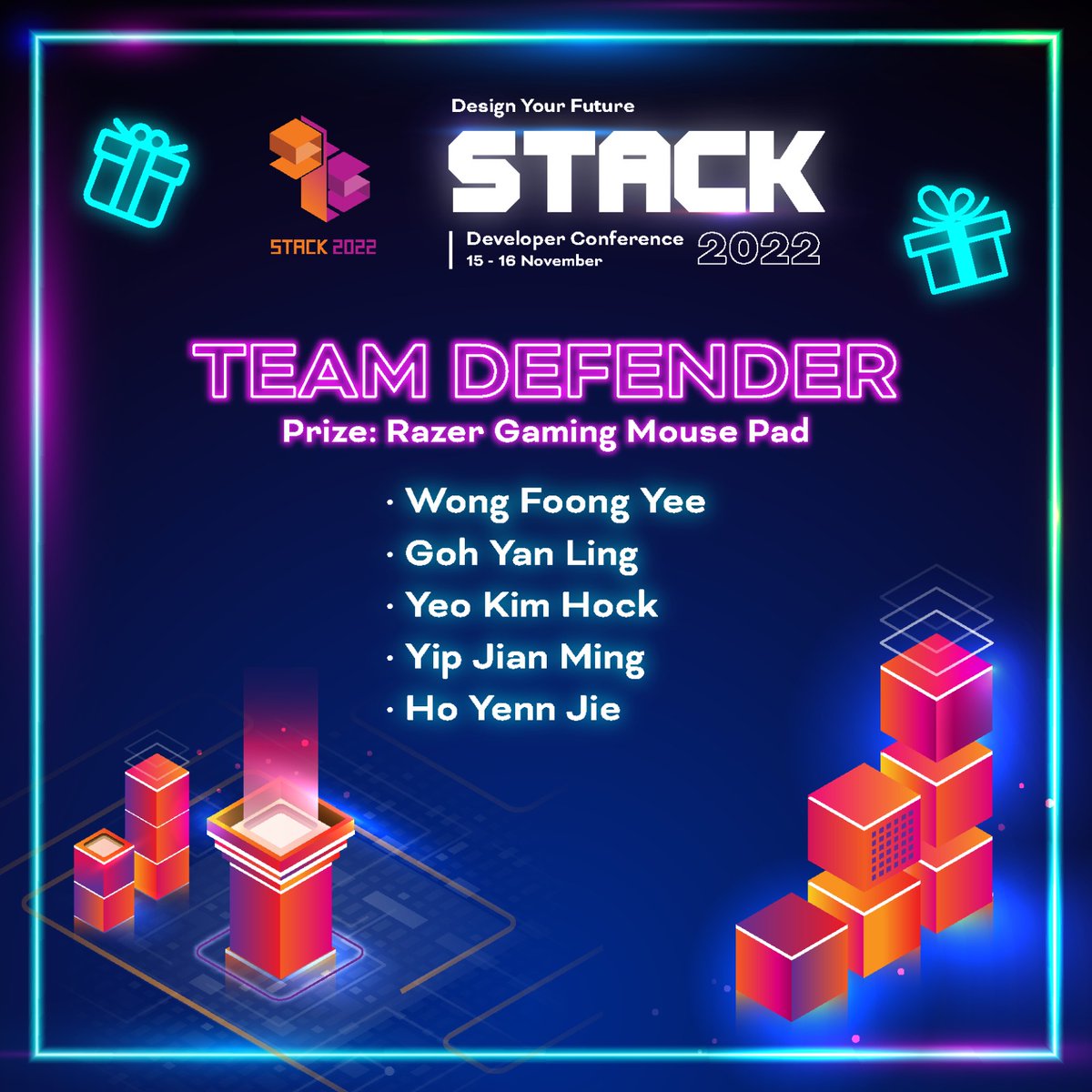 GovTechSG's tweet photo. We hope everyone had a great time at STACK 2022! Here are the lucky winners who won some awesome tech prizes!
Note: For attendees who did not collect your prizes at the event, an email will be sent to your registered email address with collection details.
#GovTechSTACK #GovTechSG https://t.co/pRj5IYGLAl