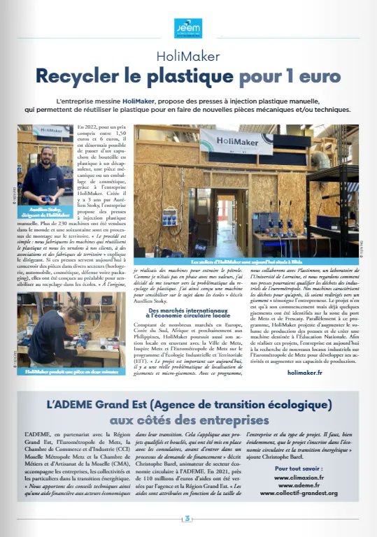 Merci à <a href="/inspire_metz/">inspire-metz</a> pour ce bel article 🙏 dans le 𝗝𝗲𝗲𝗺 #𝟴 

👀 Une vision, des ambitions, des projets ... MATERALIA  en route vers l'Europe ! 
Bravo à notre adhérent <a href="/HoliMaker/">HoliMaker</a> qui est également en Page #3 

Bonne lecture : buff.ly/3ECMehk