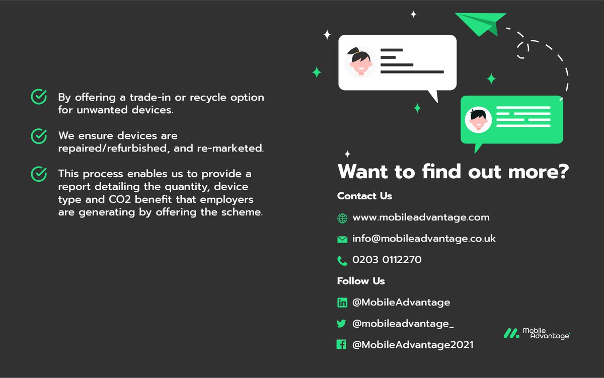 Our benefits have been designed to reduce the number of new devices being produced, and the mining of precious metals required for manufacturing.