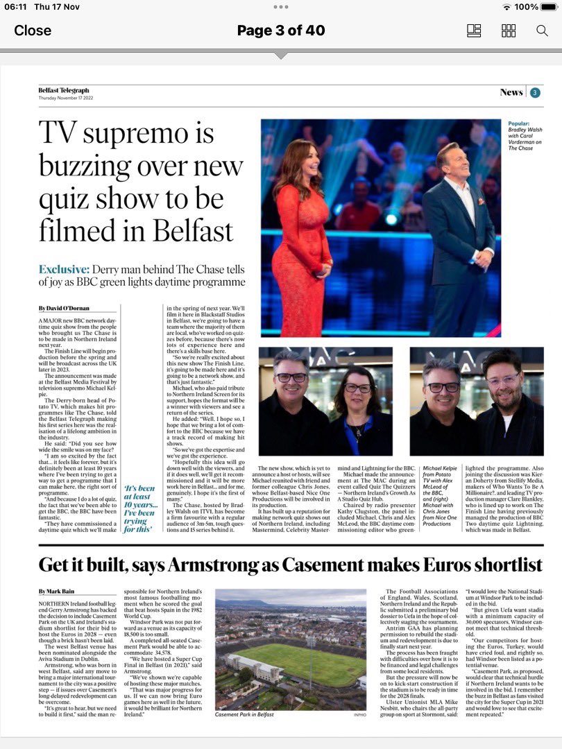 Great to see local talent being nurtured back home.