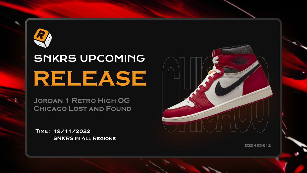 Fancy making the upcoming major release smile down on you? Join us at restock and checkout challenge!

JORDAN 1 CHICAGO L&amp;F EXCLUESIVE RESTOCK:

Wave1⃣ 11AM 18/11 SGT
Wave2⃣ 7PM 18/11 SGT

🌪️Restock server: discord.gg/XGNe4JnVUe

♻️RT to win 7 weekly keys before Wave2⃣