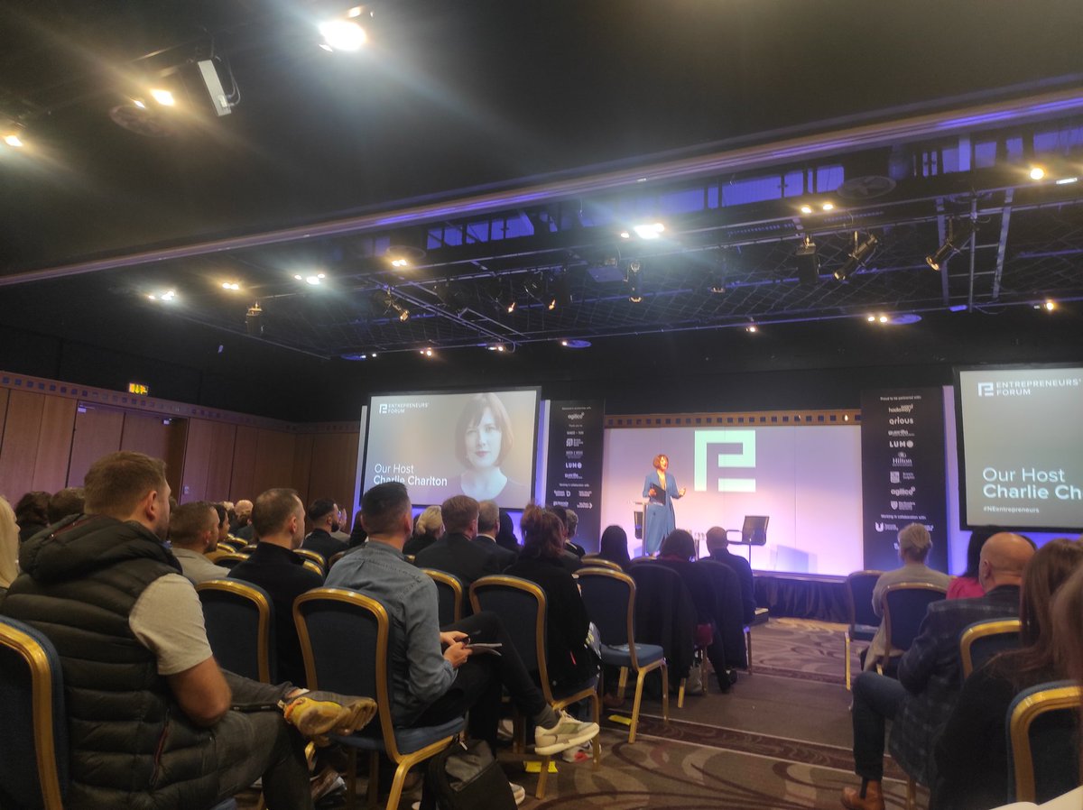 And we're off! Together we can take on the world! Kicking off with <a href="/chatcharlton/">Charlie Charlton</a> at the <a href="/entforum/">Entrepreneurs' Forum</a> conference in #Gateshead.