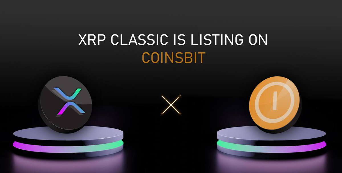 📢<a href="/XrpClassic/">Xrp Classic</a> will be listed on Coinsbit on 21st Nov!

Just in 48 hours after launching, XRP Classic has announced its 1st CEX listing🥳

✅KYC'd &amp; Audited by <a href="/SolidProof_io/">SolidProof.io Official</a>
🎁6% #XRP reward for $XRPC holders

More partnerships &amp; CEX listings are coming!🙌

#NFA #XRPC #XRP