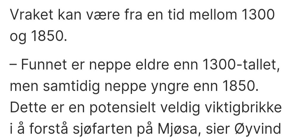 VG melder i dag om eit oppsiktvekkjande funn som syner at folket kring Mjøsa ikkje kom i gang med mellomalderen før kring 1850.