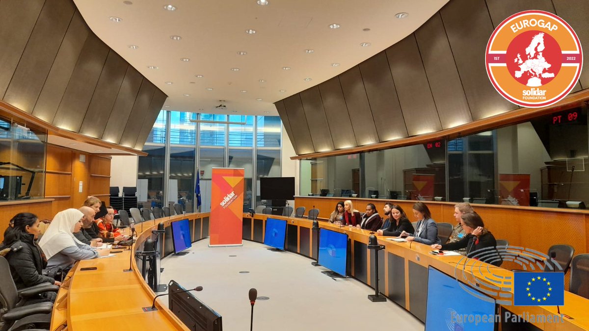 Solidar_EU's tweet photo. Following yesterday's conversation on the nationalist threat at the @EUparliament with @IECarvalhais, @jdalbuquerque, @lorenzorepetti from @ETUCE_CSEE, DAY 4 of EUROGAP began with our participants focusing on desired outcomes on social-climate justice
#Eurogap #JustTransition https://t.co/ZGbzDFkg2i