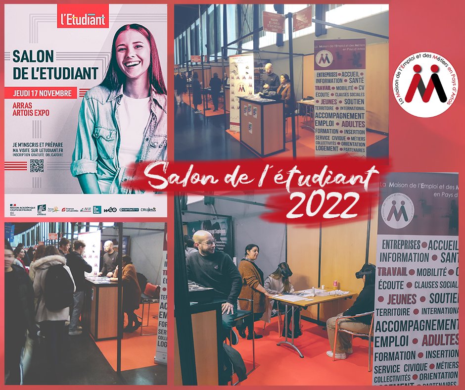🥳Retrouvez-nous toute la journée au salon de l'étudiant 2022 à Artois EXPO
Nos équipes vous attendent ! 🤜🤛
<a href="/ArtoisEXPO/">Artois EXPO</a> <a href="/VilleArras/">Ville d'Arras</a> 
#etudiant #salon #arras #MEM