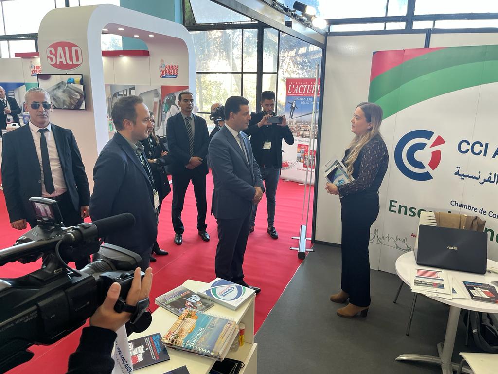 cciaf_actu's tweet photo. 👉Très heureux d'avoir reçu sur le stand de la @cciaf_actu, le ministre du Tourisme et de l'Artisanat, Mr. Yacine Hammadi au salon #HORECAExpoAlgérie
🤝 La #CCIAF reste toujours présente pour accompagner les investisseurs étrangers dans le secteur du tourisme et sa promotion 🤝 https://t.co/WPnw8NJ91X